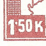 Košické vydání 1,50 K/typy/1.typ b (levá cena)