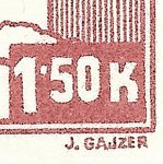 Košické vydání 1,50 K/typy/4.typ c (pravá cena)