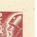 Košické vydání 2,- K/rozměřovací značky/B 10 h.p. okraj TD