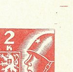 Košické vydání 2,- K/rozměřovací značky/D 10 h.p. okraj PA