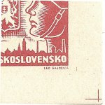 Košické vydání 2,- K/rozměřovací značky/D 100 d.p. okraj PA