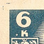 Košické vydání 6,- K/rozměřovací značky/CS 356 A 1 l.h.roh