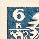 Košické vydání 6,- K/rozměřovací značky/CS 356 A 6 l.h.roh