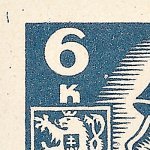 Košické vydání 6,- K/rozměřovací značky/CS 356 A 7 l.h.roh