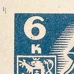 Košické vydání 6,- K/rozměřovací značky/CS 356 A 9 l.h.roh