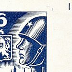 Košické vydání 6,- K/rozměřovací značky/CS 356 A 10 p.h. roh okraj PA