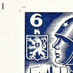 Košické vydání 6,- K/rozměřovací značky/CS 356 B 1 l.h.roh okraj PA