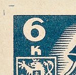 Košické vydání 6,- K/rozměřovací značky/CS 356 B 1 l.h.roh