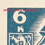 Košické vydání 6,- K/rozměřovací značky/CS 356 B 5 l.h.roh