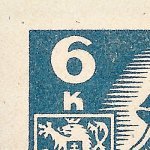 Košické vydání 6,- K/rozměřovací značky/CS 356 B 6 l.h.roh