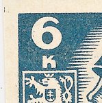 Košické vydání 6,- K/rozměřovací značky/CS 356 B 7 l.h.roh