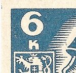 Košické vydání 6,- K/rozměřovací značky/CS 356 B 9 l.h.roh