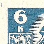 Košické vydání 6,- K/rozměřovací značky/CS 356 B 10 l.h.roh