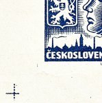 Košické vydání 6,- K/rozměřovací značky/CS 356 B 11 l.d.roh okraj PA (kříž)