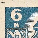Košické vydání 6,- K/rozměřovací značky/CS 356 B 11 l.h.roh