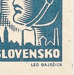 Košické vydání 6,- K/rozměřovací značky/CS 356 B 16 p.d.roh