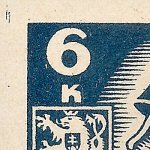 Košické vydání 6,- K/rozměřovací značky/CS 356 C 7 l.h.roh
