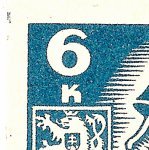 Košické vydání 6,- K/rozměřovací značky/CS 356 D 7 l.h.roh