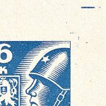 Košické vydání 6,- K/rozměřovací značky/CS 356 D 10 p.h.roh okraj PA
