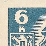 Košické vydání 6,- K/rozměřovací značky/CS 356 D 11 l.h.roh