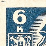 Košické vydání 6,- K/rozměřovací značky/CS 356 D 51 l.h.roh