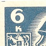 Košické vydání 6,- K/rozměřovací značky/CS 356 D 61 l.h.roh