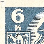 Košické vydání 6,- K/rozměřovací značky/CS 356 D 91 l.h.roh