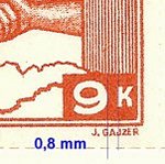 Košické vydání 9,- K/typy/CS 357 1.typ c