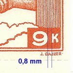 Košické vydání 9,- K/typy/CS 357 4.typ c
