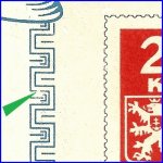 Košický aršík/AP 04 (9)  -  kombinace TD/AP 4 - TD 2 2-modrá b č.n. (poškozené meandry)