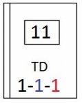 Košický aršík/AP 11 (3)  -  kombinace TD/AP 11 - TD 1 .