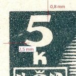 Košické vydání 5,- K/typy/1. typ a lichá řada, liché ZP