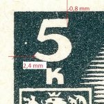 Košické vydání 5,- K/typy/2. typ a lichá řada, sudé ZP