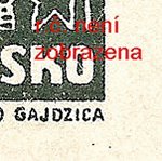 Košické vydání 5,- K/rozměřovací značky/C 60 d.p