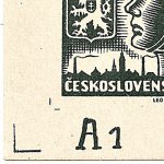 Košické vydání 5,- K/rozměřovací značky/C 91 okraj PA (DČ)